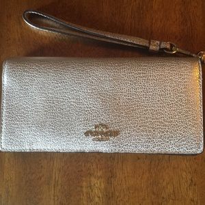 Coach metallic gold wallet